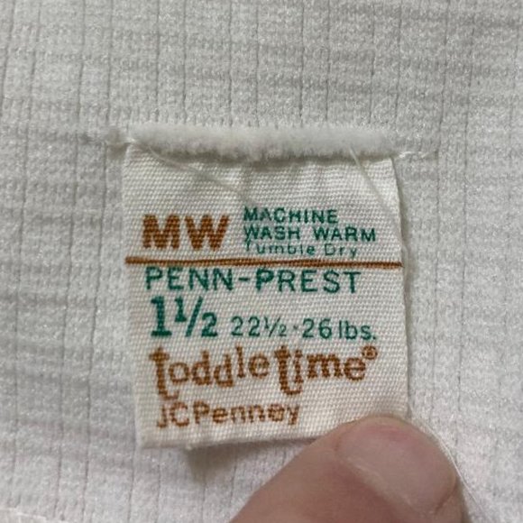 Vintage JC Penney Penn-Prest Toddle Time Hobby Horse Button Shirt Size 22-26 lbs - Picture 4 of 4